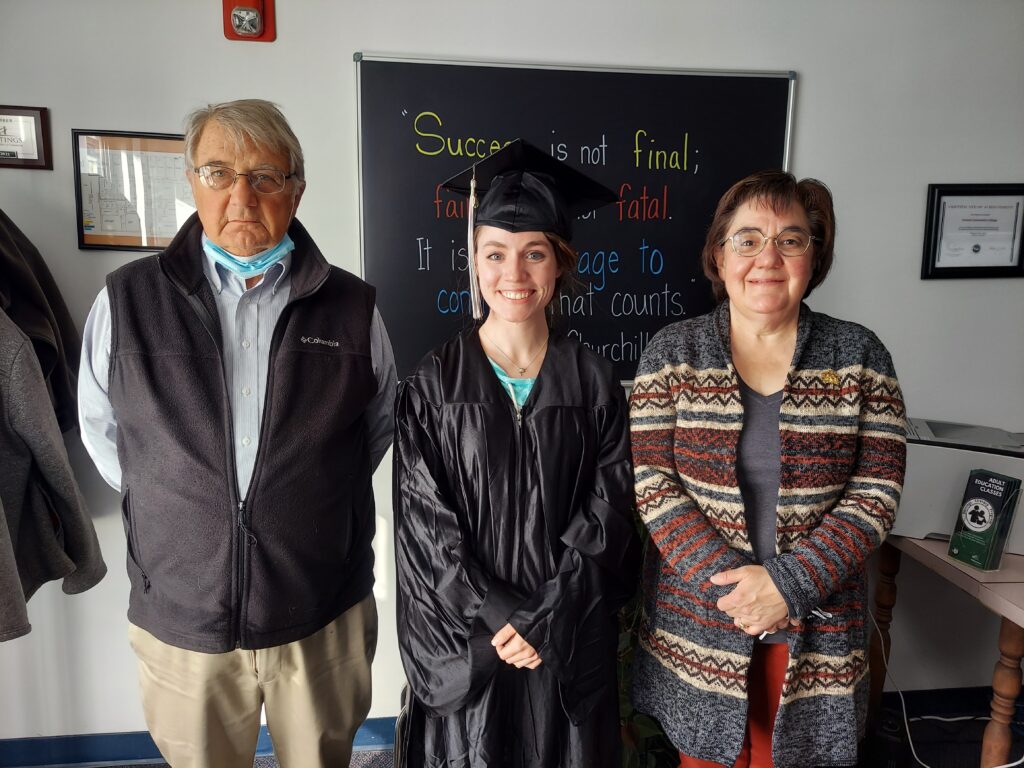 Katherine Smith, 21-22 Graduate, Don, AmeriCorps Member, and Rachelle, instructor