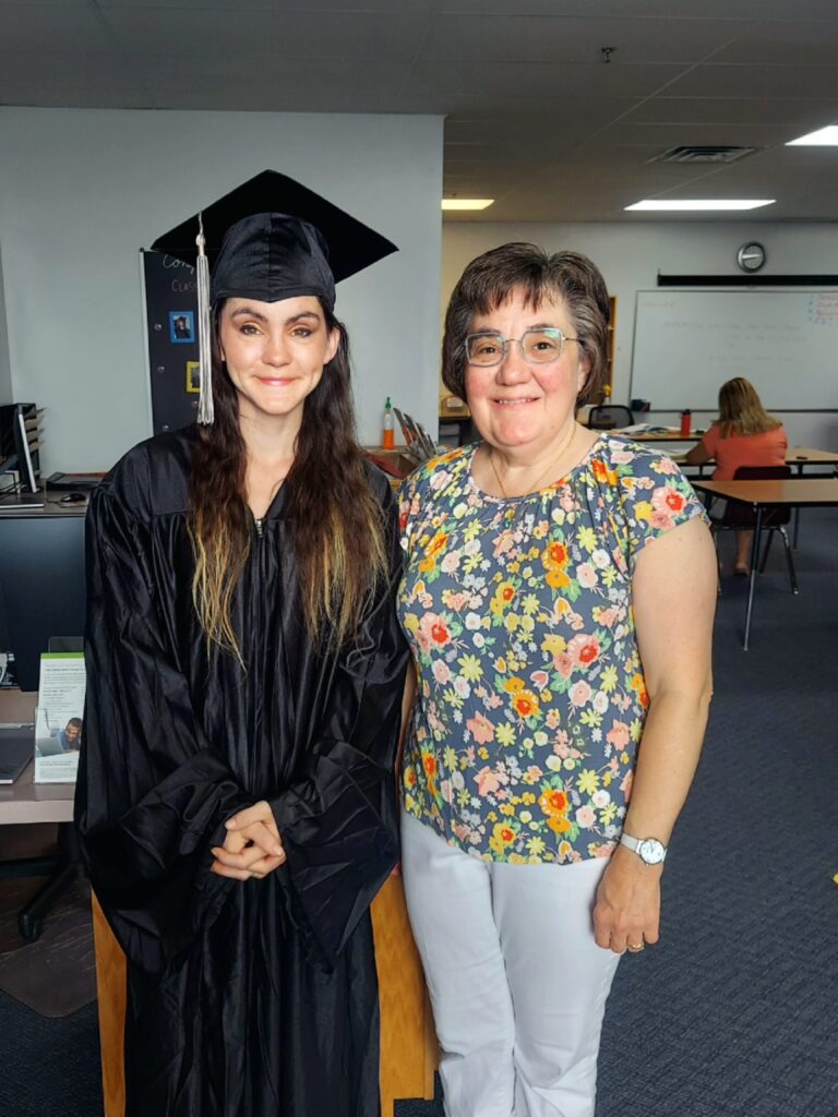 Miranda Heinbach, 21-22 Graduate, and Rachelle, instructor